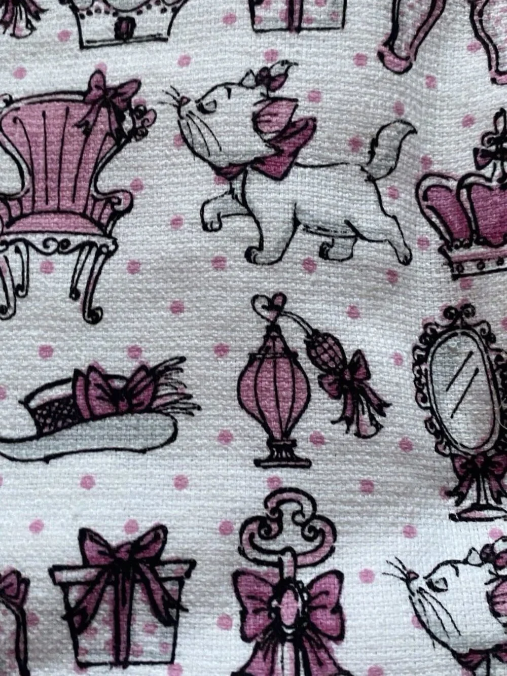 2 Pk Disney The Aristocats‎ Marie Crown Mirror Gift Kitchen Towels 16” X 26” NEW